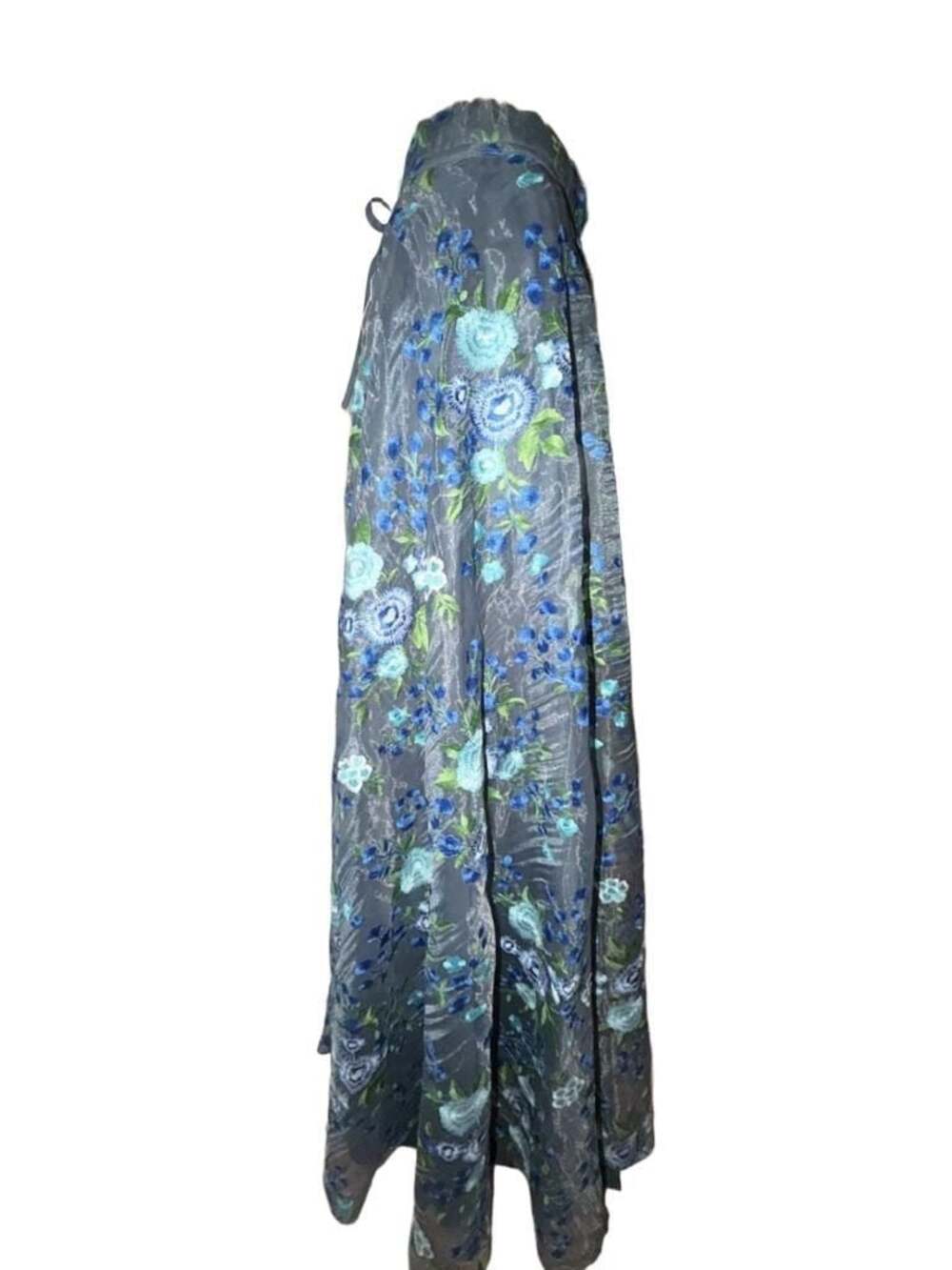 NWT The Saree Room Grey Blossom Lehenga Maxi Skirt - Size XS - Picture 4 of 12